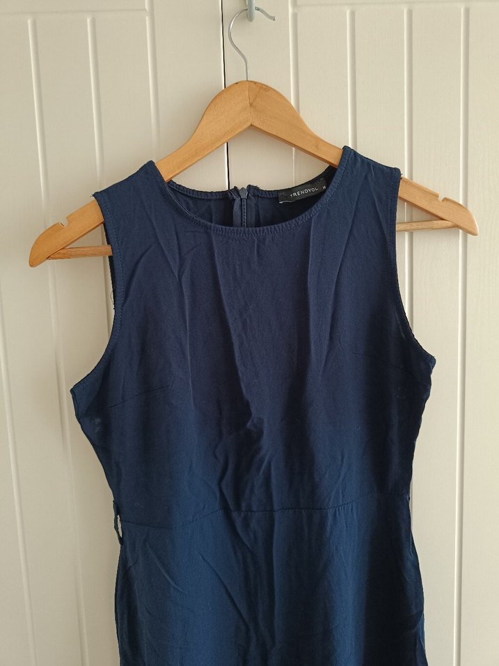 Lacivert Uzun Yazlık Elbise - Görsel 2