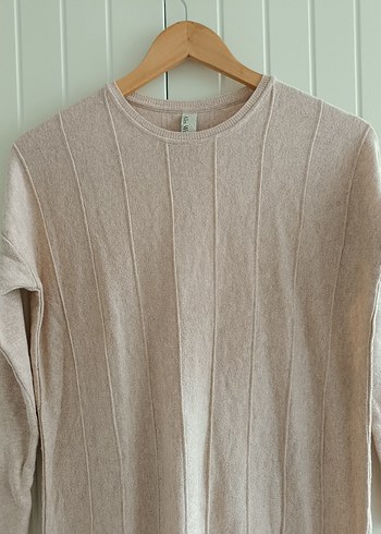 Bej Renkli Triko Elbise - Görsel 2