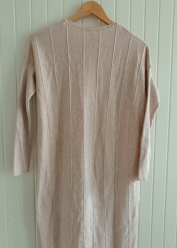 Bej Renkli Triko Elbise - Görsel 5