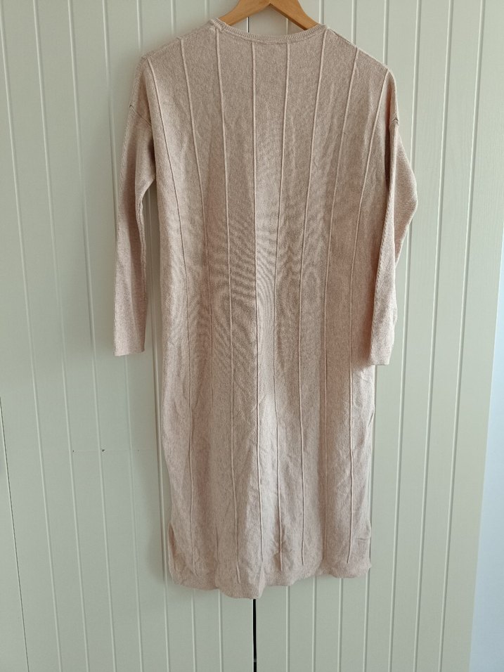 Bej Renkli Triko Elbise - Görsel 4