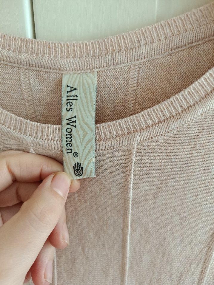 Bej Renkli Triko Elbise - Görsel 3