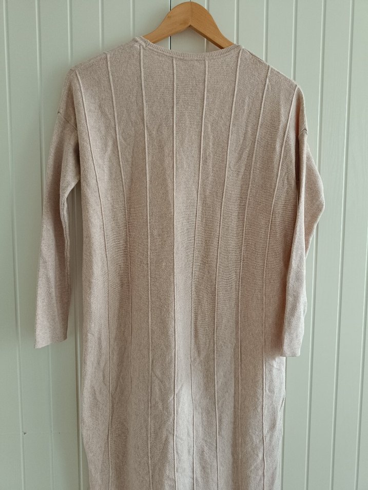 Bej Renkli Triko Elbise - Görsel 5