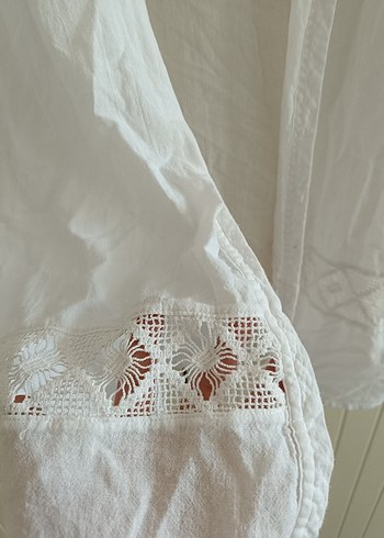 Beyaz Dantel Detaylı Kimono - Görsel 3