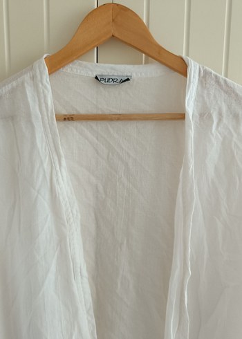 Beyaz Dantel Detaylı Kimono - Görsel 2