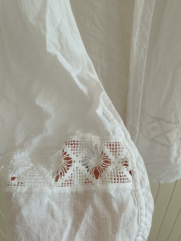 Beyaz Dantel Detaylı Kimono - Görsel 3