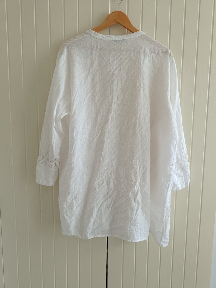 Beyaz Dantel Detaylı Kimono - Görsel 5