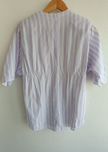 m Beden mor Renk Vintage Asimetrik Kesim Lila Gömlek