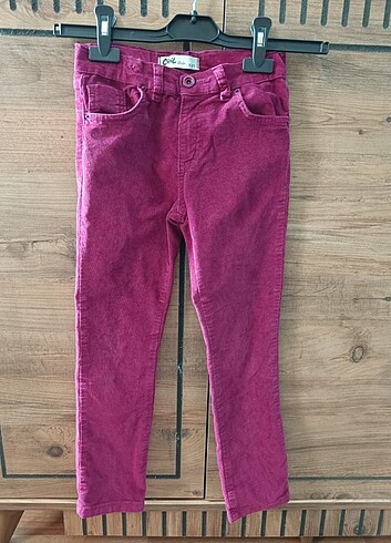 Civil Pembe Kadife Kız Çocuk Pantolonu