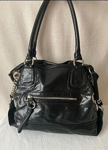 Beden siyah Renk Guess vintage kuşgözü büyük goth çanta