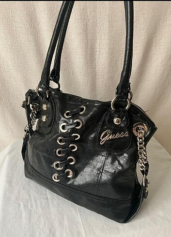 Beden Guess vintage kuşgözü büyük goth çanta