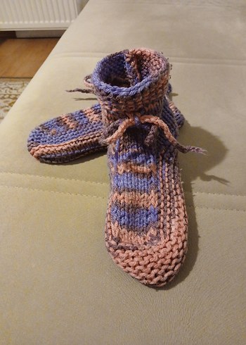 Örgü yün patik - Görsel 3