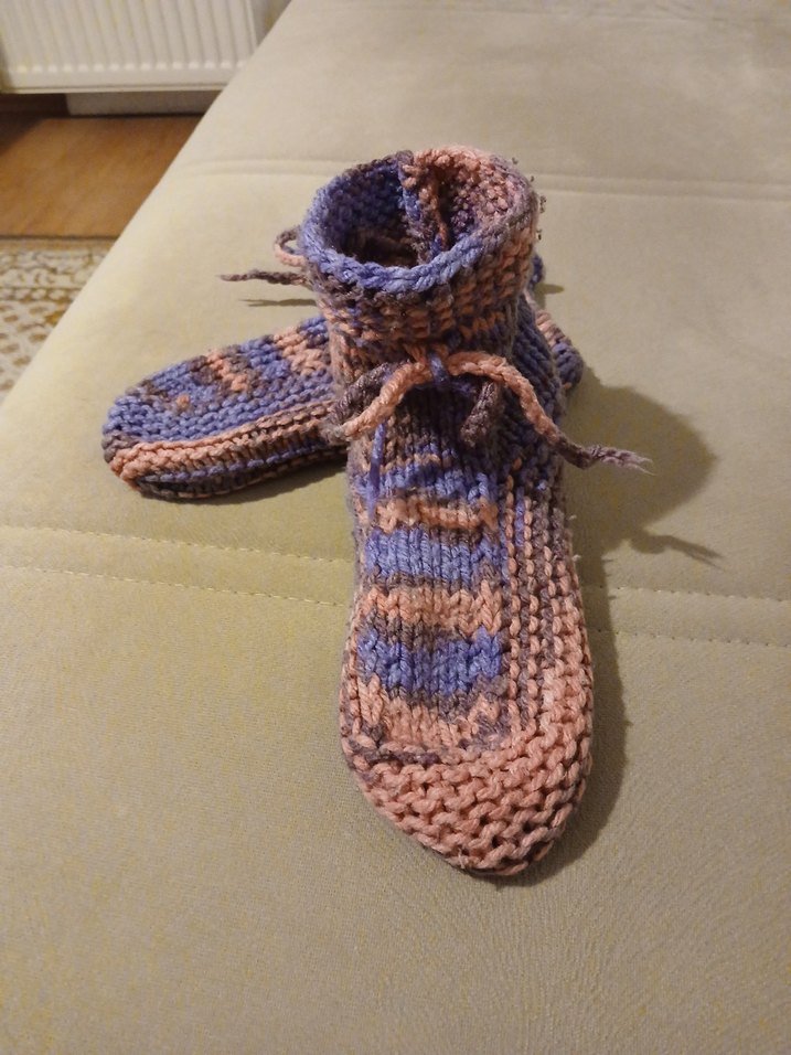 Örgü yün patik - Görsel 3