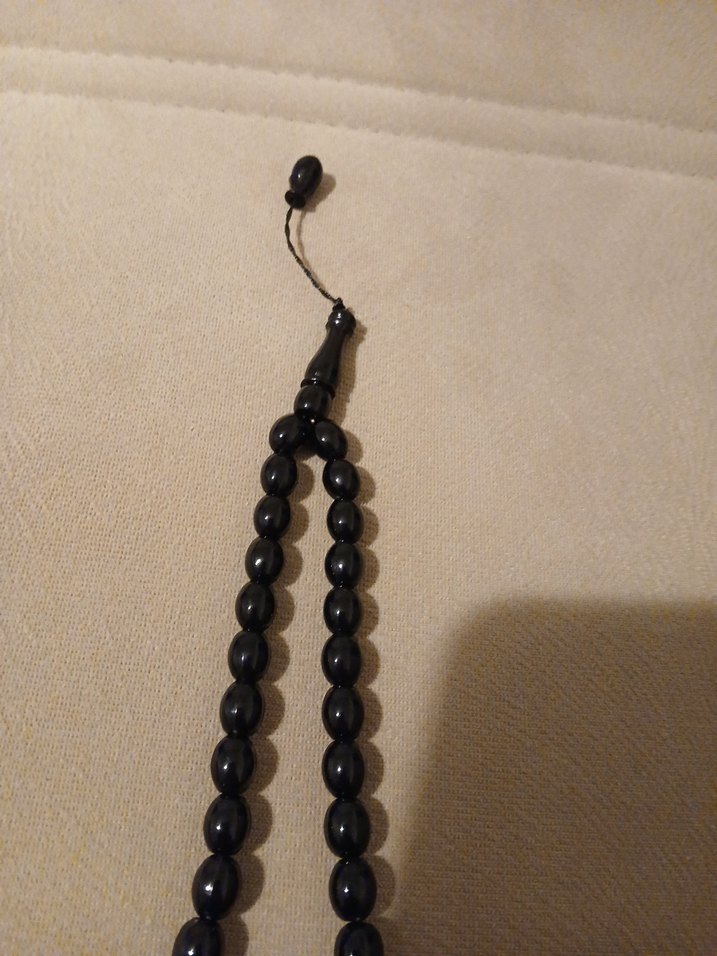 Erkek Siyah Minimalist Oltu tesbih. - Görsel 2