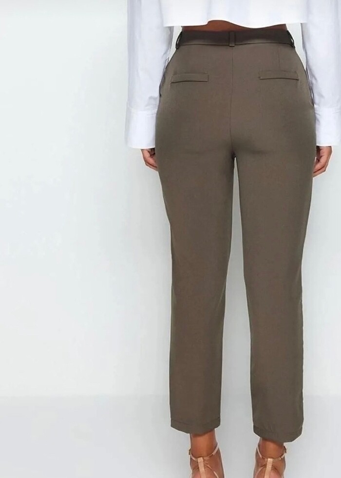 Kadın boru paça regular boy basic pantalon - Görsel 2