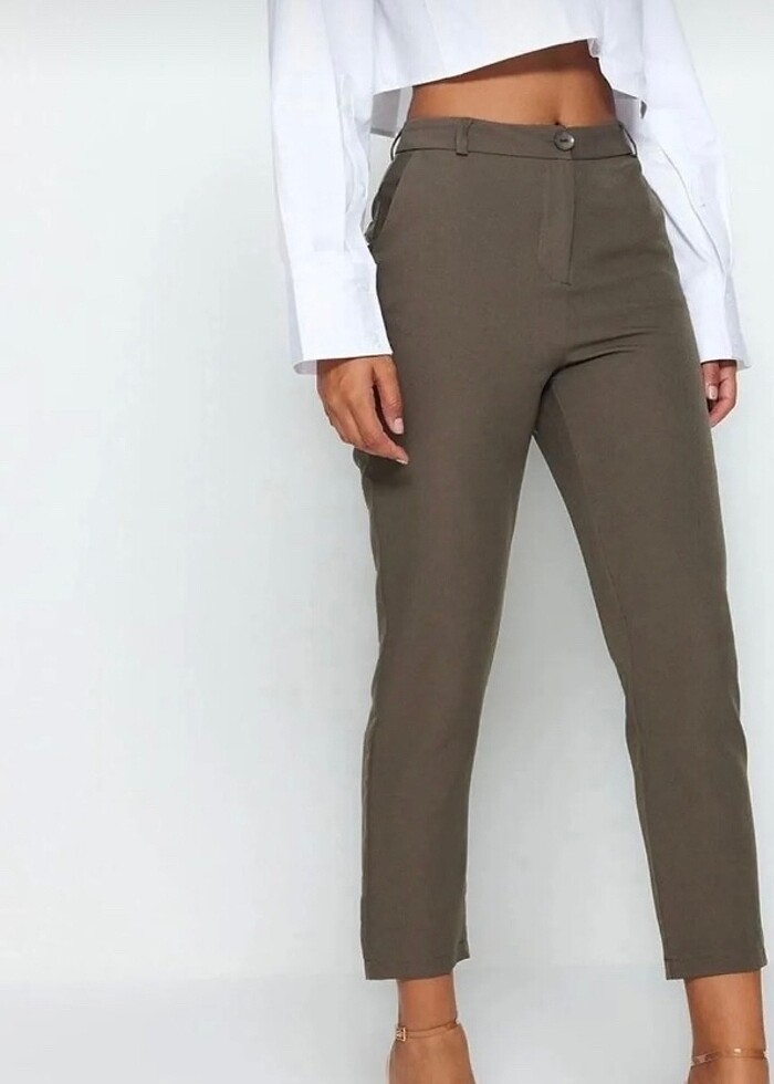 Kadın boru paça regular boy basic pantalon - Görsel 3