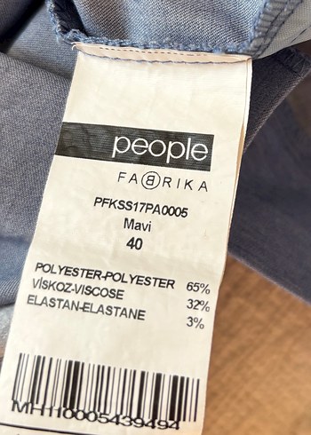 Fabrika Fabrika Mavi Kemerli Kumaş Pantolon