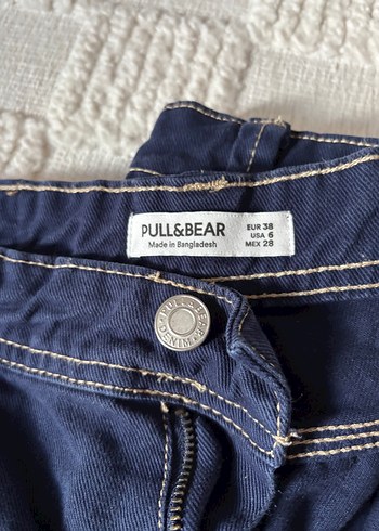 Pull and Bear Pull & Bear Straight Fit Carpenter Jean Kot Pantolon