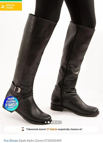 Fox shoes siyah çizme 