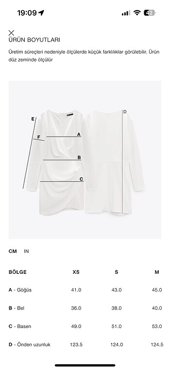 xs Beden Zara Fisto elbise