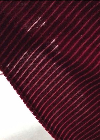 Bordo Piliseli V Yaka Kadın Gömlek - Görsel 6