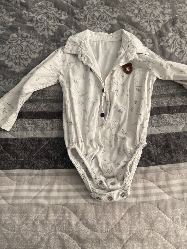 Düğmeli Uzun Kollu Bebek Body - Görsel 2