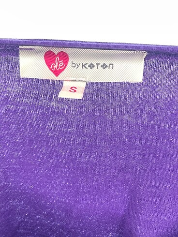 s Beden mor Renk Koton T-shirt %70 İndirimli.