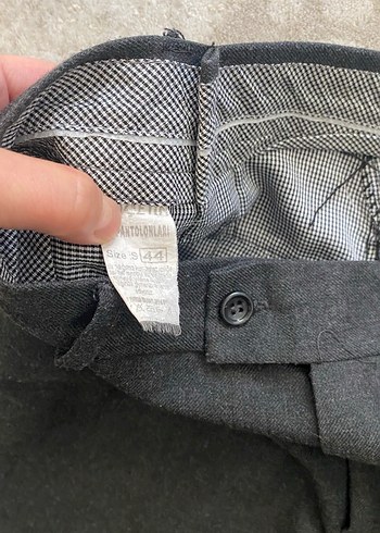 Diğer Gri Denim Erkek Pantolon, Kemerli, Normal Boy