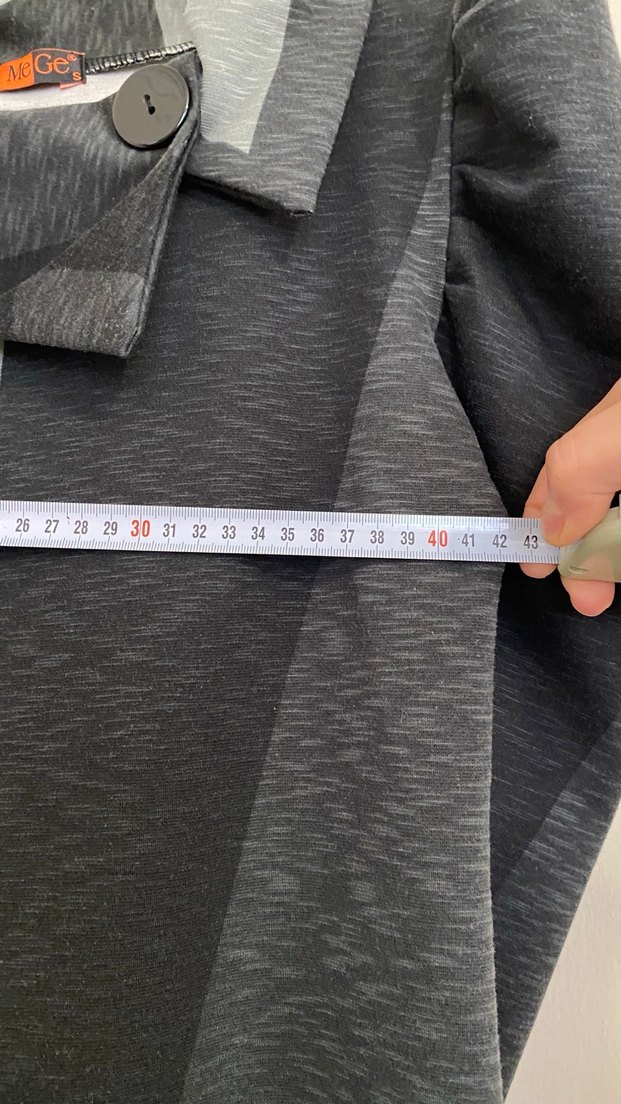 Uzun Kollu Gri Desenli Kadın Elbise - Görsel 4