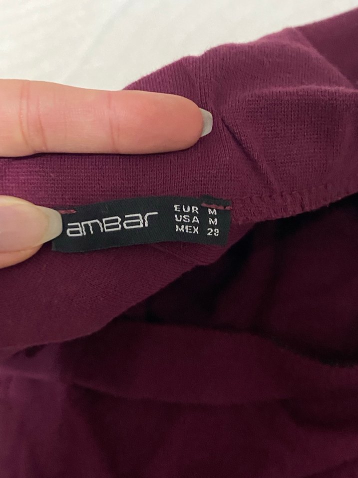 Bordo Drapeli Kayık Yaka Bluz - Görsel 4