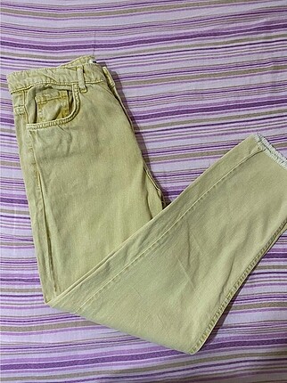 Sarı Mom Jean