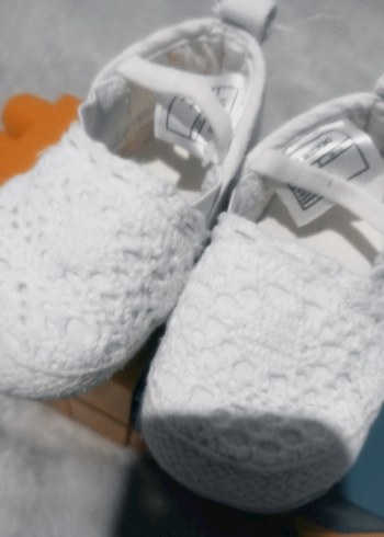 Kız Bebek Beyaz İlk Adım Ayakkabısı - Görsel 4