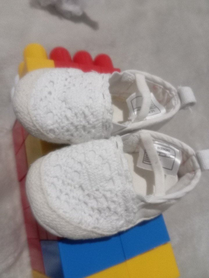 Kız Bebek Beyaz İlk Adım Ayakkabısı - Görsel 2