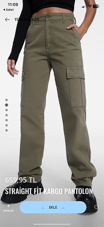 Stradivarius kargo pantolon