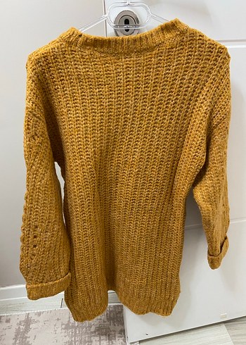 Pembe Bohem Örgü Kadın Kazak - Görsel 5