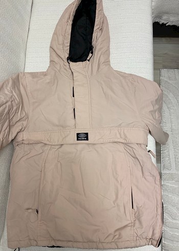 Pembe Kapüşonlu Rahat Kesim Kadın Ceket - Görsel 6