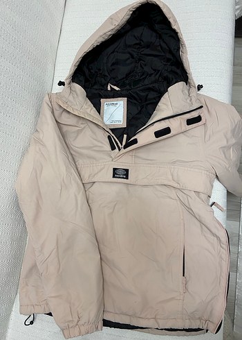 Pembe Kapüşonlu Rahat Kesim Kadın Ceket - Görsel 5