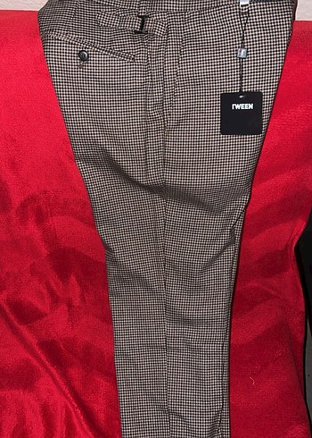 Kemerli Kareli Erkek Kumaş Pantolon - Görsel 2