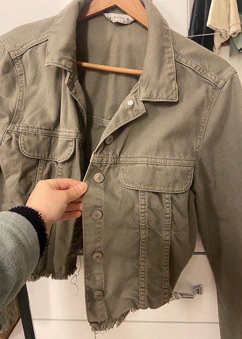 Yeşil Düğmeli Midi Kadın Ceket - Görsel 2