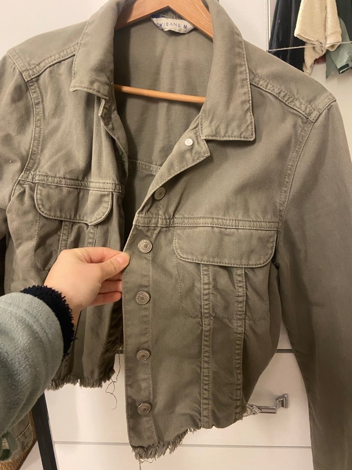 Yeşil Düğmeli Midi Kadın Ceket - Görsel 2