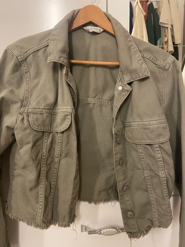 Yeşil Düğmeli Midi Kadın Ceket - Görsel 3