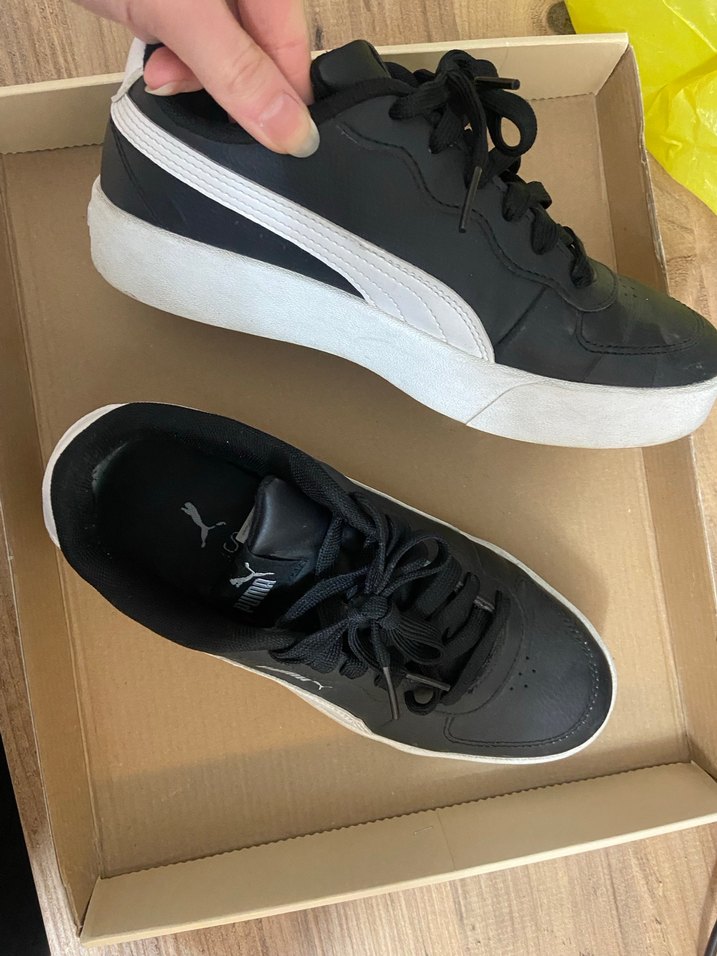 Siyah Beyaz Puma Kadın Spor Ayakkabı - Görsel 3