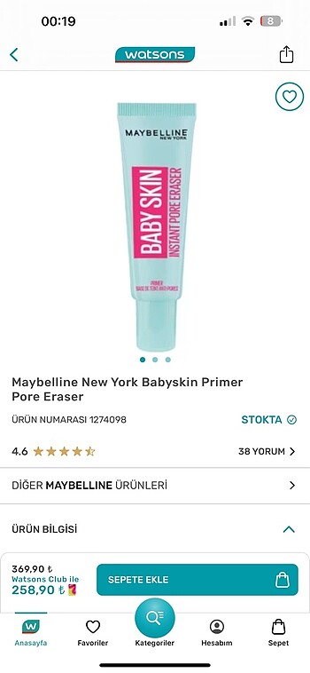 Maybelline baby skin primer