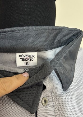 Özel güvenlik yeni sıfır Gri Uzun Kollu Polo Tişört - Görsel 3