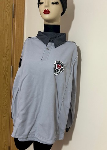 Özel güvenlik yeni sıfır Gri Uzun Kollu Polo Tişört - Görsel 2