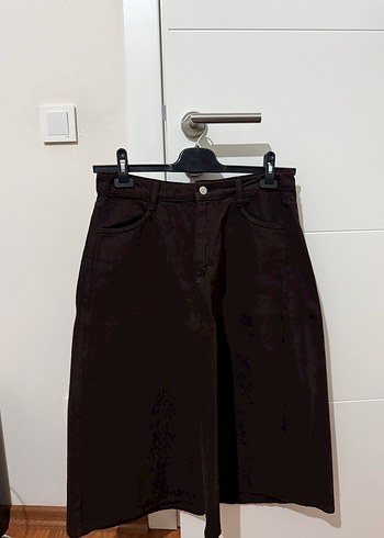 Kahverengi Midi Kot Etek Zara - Görsel 2