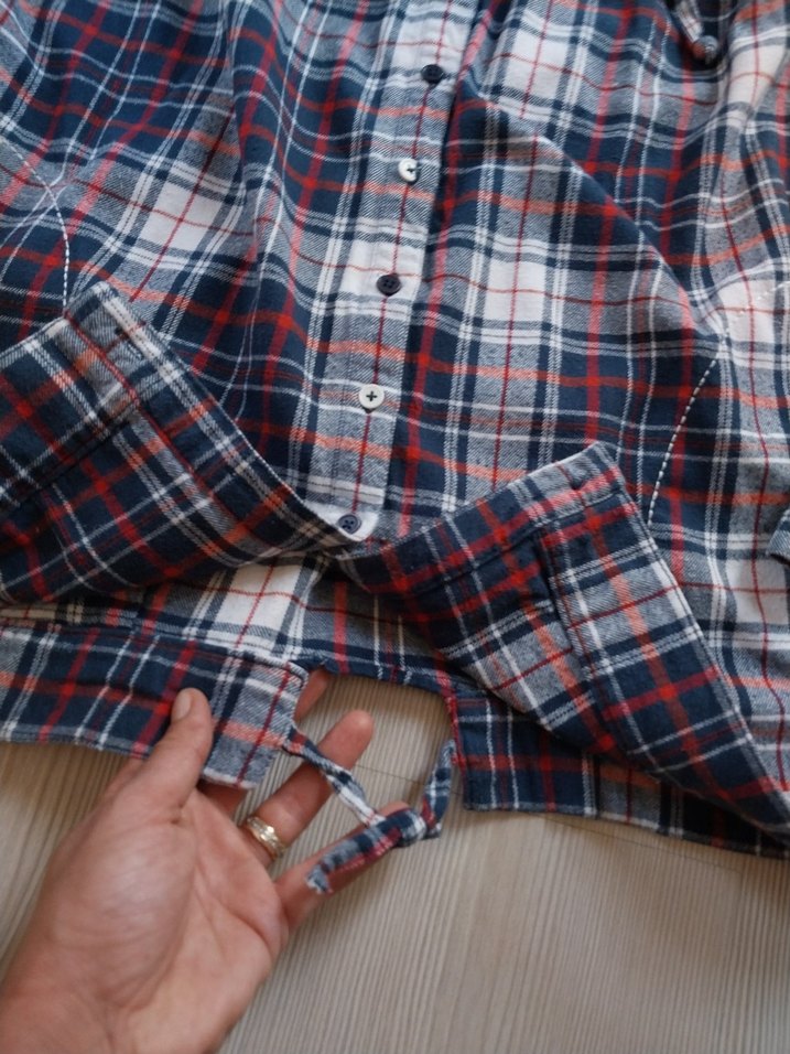 Kapüşonlu Ekose Pamuk Gömlek - Görsel 3