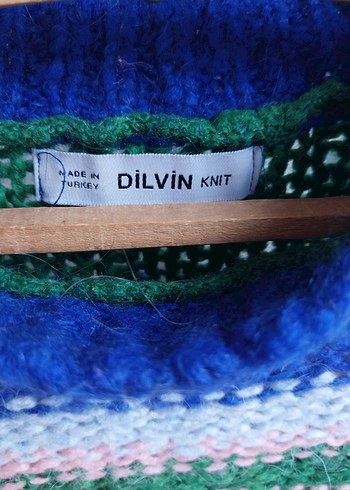 Renkli Çizgili Kısa Triko Kazak - Görsel 4