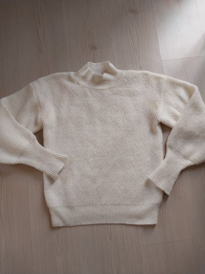 Kadın Gri Triko Balıkçı Yaka Kazak - Görsel 4