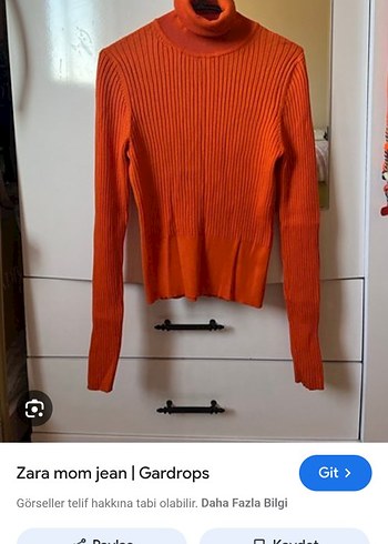 Turuncu Kadın Balıkçı Yaka Triko - Görsel 2