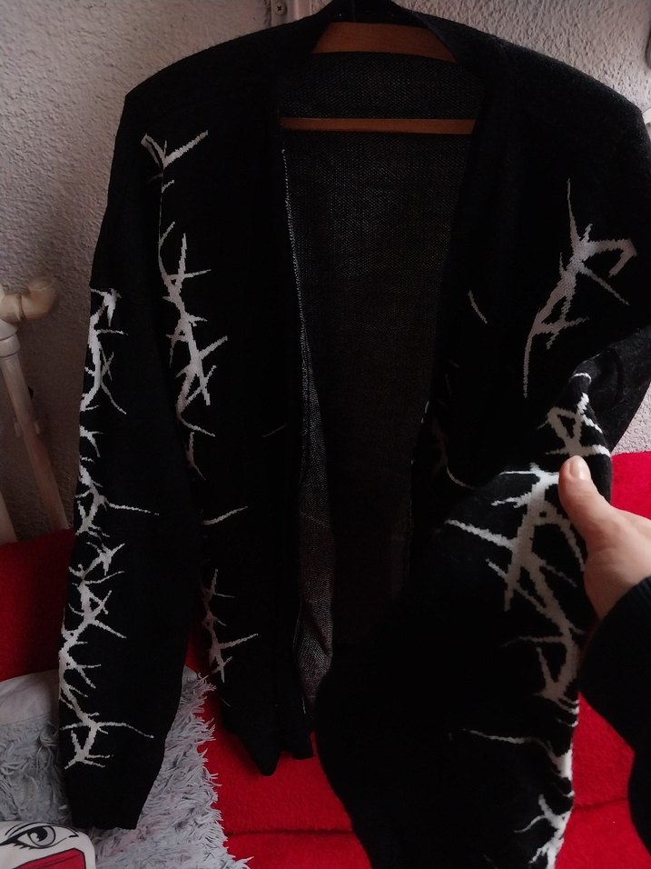 Örgü Uzun Kollu Kadın Hırka - Görsel 2